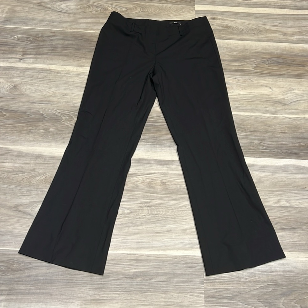 Hugo Boss black wide leg black trousers size 10